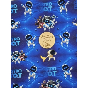 Dresowka pętelka nadruk cyfrowy- ASTRO BOT NIEBIESKI