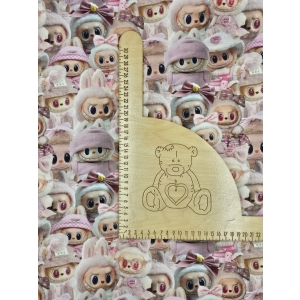 Singiel jersey cyfrowy z elastanem - LABUBU ROZOWE