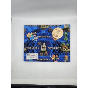 #706 Softshell drukowany - MINECRAFT KOLEJNY POZIOM NIEBIESKI 1,5M