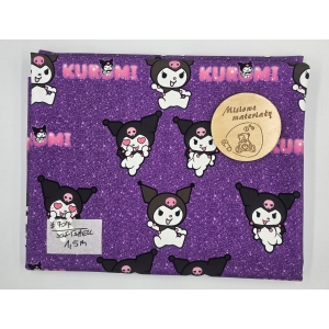 #707 Softshell drukowany - KUROMI FIOLETOWA 1.5M
