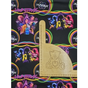 Singiel Jersey cyfrowy z elastanem - KPOP DEMON HUNTERS GWIAZDY NOCĄ