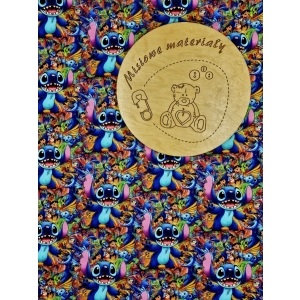 Dresówka pętelka nadruk cyfrowy - STITCH KOLOROWY