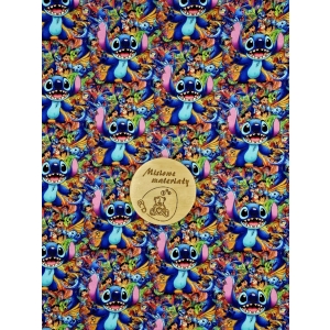 Dresówka pętelka nadruk cyfrowy - STITCH KOLOROWY