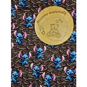 Dresówka pętelka nadruk cyfrowy - STITCH OREO