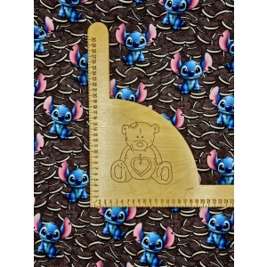 Dresówka pętelka nadruk cyfrowy - STITCH OREO