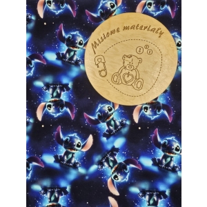 Dresówka pętelka nadruk cyfrowy - STITCH NIEBO