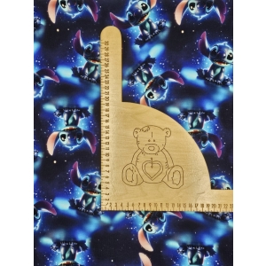 Dresówka pętelka nadruk cyfrowy - STITCH NIEBO