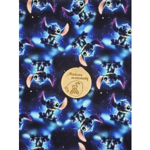 Dresówka pętelka nadruk cyfrowy - STITCH NIEBO