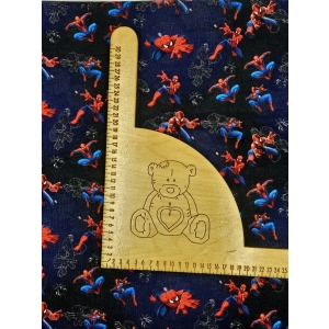 Singiel Jersey cyfrowy z elastanem - SPAIDERMAN GRANATOWY