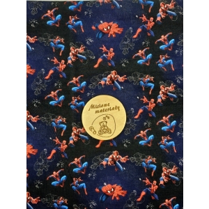 Singiel Jersey cyfrowy z elastanem - SPAIDERMAN GRANATOWY