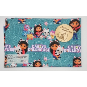 #404 POLIESTER WODOODPORNY- KOCI DOMEK GABI TURKUS 0.5M