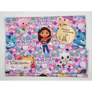 #439 Poliester wodoodporny- KOCI DOMEK GABI BOMBELKI 1M