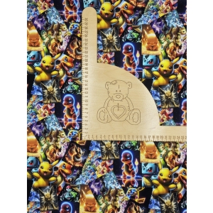 Dresowka pętelka nadruk cyfrowy - POKEMONY KARTY DO GRY