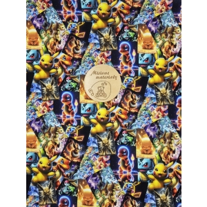 Dresowka pętelka nadruk cyfrowy - POKEMONY KARTY DO GRY