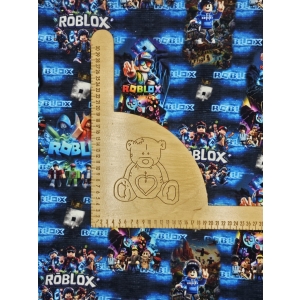 Dresowka pętelka nadruk cyfrowy - ROBLOX NIEBIESKI