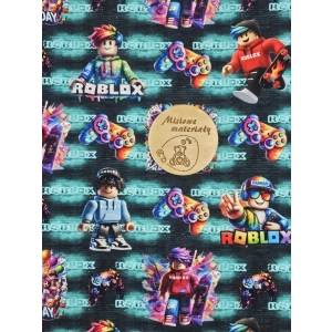 Singiel Jersey nadruk cyfrowy z elastanem - ROBLOX MIĘTOWY