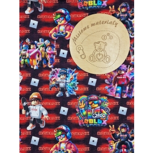 Dresowka pętelka nadruk cyfrowy - ROBLOX CZERWONY