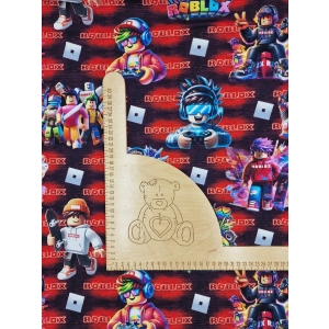 Dresowka pętelka nadruk cyfrowy - ROBLOX CZERWONY