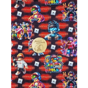 Dresowka pętelka nadruk cyfrowy - ROBLOX CZERWONY