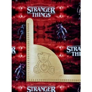 Dresowka pętelka nadruk cyfrowy - STRANGER THINGS CZERWONY