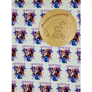 Dresówka pętelka nadruk cyfrowy - KPOP DEMON HUNTERS NA BIAŁYM