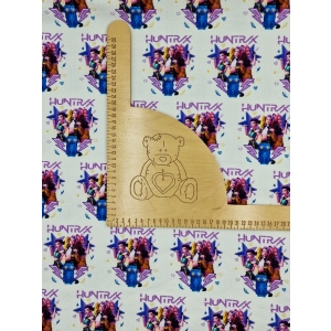 Dresówka pętelka nadruk cyfrowy - KPOP DEMON HUNTERS NA BIAŁYM