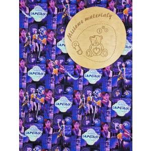 Dresówka pętelka nadruk cyfrowy - KPOP DEMON HUNTERS FIOLETOWY