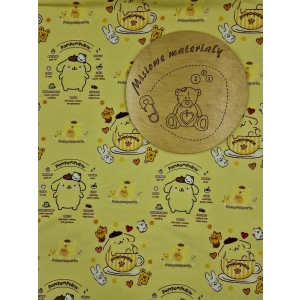 Dresówka pętelka nadruk cyfrowy - POMPOMPURIN