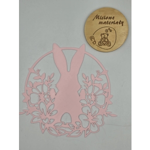 KRÓLIK Z KWIATAMI - PUDROWY RÓŻ ( WARSZTATY)