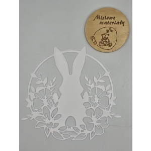 KRÓLIK Z KWIATAMI - BIAŁY( WARSZTATY)