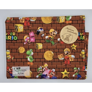 #740 Softshell drukowany - SUPER MARIO NA BRĄZOWYM 1,5M