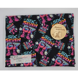 # 758 Softshell drukowany - 67 KOLOROWE NA CZARNYM 1,5M