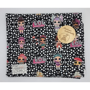 #761 Softshell drukowany- LALECZKI LOL NA BIALYCH GWIAZDACH 1,5M