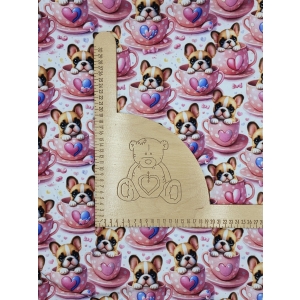 Singiel Jersey cyfrowy z elastanem - PIESKI W KUBKU