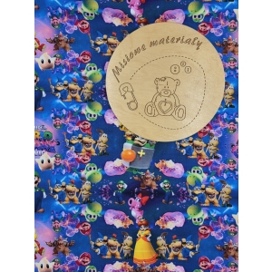 Dresowka pętelka nadruk cyfrowy -  SUPER MARIO GALAKTYKA