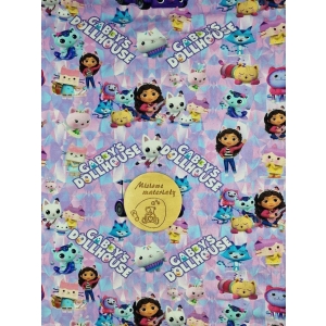 Singiel Jersey cyfrowy z elastanem - KOCI DOMEK GABI HOLO