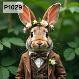 Panel poliester wodoodporny oxford na TORBĘ - KROLIK P1029  NA ZAMÓWIENIE