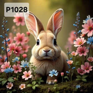 Panel poliester wodoodporny oxford na TORBĘ - KROLIK P1028  NA ZAMÓWIENIE