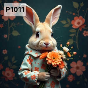 Panel poliester wodoodporny oxford na TORBĘ - KROLIK P1011  NA ZAMÓWIENIE