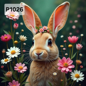 Panel poliester wodoodporny oxford na TORBĘ - KROLIK P1026  NA ZAMÓWIENIE