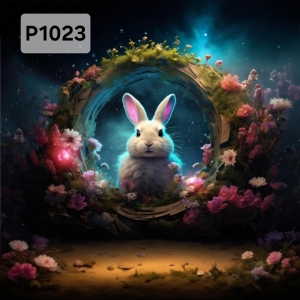 Panel poliester wodoodporny oxford na TORBĘ - KROLIK P1023  NA ZAMÓWIENIE