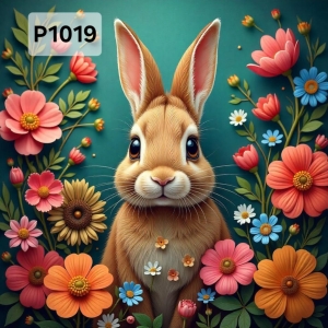 Panel poliester wodoodporny oxford na TORBĘ - KROLIK P1019  NA ZAMÓWIENIE