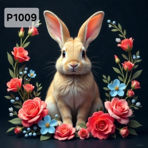 Panel poliester wodoodporny oxford na TORBĘ - KROLIK P1009   NA ZAMÓWIENIE