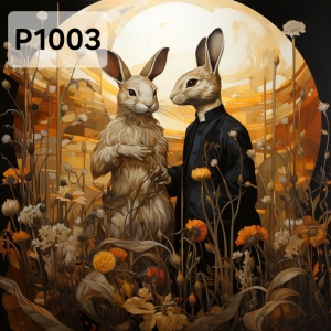 Panel poliester wodoodporny oxford na TORBĘ - KROLIK P1003    NA ZAMÓWIENIE