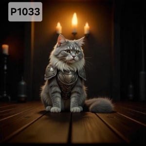 Panel poliester wodoodporny oxford na TORBĘ - KOT P1033  NA ZAMÓWIENIE