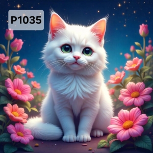 Panel poliester wodoodporny oxford na TORBĘ - KOT P1035  NA ZAMÓWIENIE