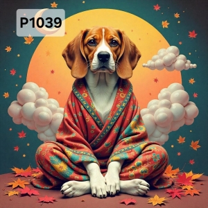 Panel poliester wodoodporny oxford na TORBĘ - PIES P1039  NA ZAMÓWIENIE