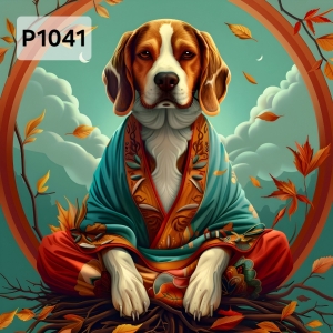 Panel poliester wodoodporny oxford na TORBĘ - PIES P1041  NA ZAMÓWIENIE