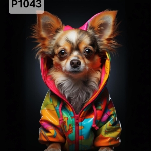 Panel poliester wodoodporny oxford na TORBĘ - PIES P1043  NA ZAMÓWIENIE