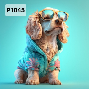 Panel poliester wodoodporny oxford na TORBĘ - PIES P1045  NA ZAMÓWIENIE